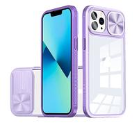 Dqtaoply Funda para iPhone 11 Pro MAX [Protector Cámaras Deslizante] Silicona Bumper y Transparente Duro Back Panel, Antiarañazos y Protección de Cámara Case para iPhone 11 Pro MAX, Púrpura