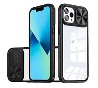 Dqtaoply Funda para iPhone 11 Pro [Protector Cámaras Deslizante] Silicona Bumper y Transparente Duro Back Panel, Antiarañazos y Protección de Cámara Case para iPhone 11 Pro, Negro