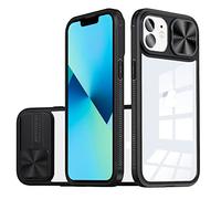Dqtaoply Funda para iPhone 11 [Protector Cámaras Deslizante] Silicona Bumper y Transparente Duro Back Panel, Antiarañazos y Protección de Cámara Case para iPhone 11, Negro