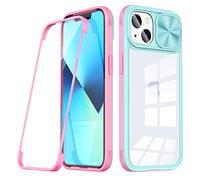 Dqtaoply Funda para iPhone 14 Plus, Cubierta de Cámara Deslizante Proteger 360 Funda Completa Transparente Case con Protector de Pantalla Integrado Carcasa para iPhone 14 Plus, Verde
