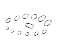 DQZRTUECA anillas de acero inoxidable, Anillos de salto 100 PCS Conectores anillo dividido abierto acero inoxidable Tamaños múltiples for bricolaje(1x4x6mm)