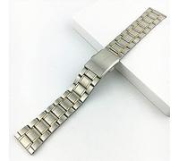 DQZRTUECA Banda de reloj de reemplazo de acero inoxidable de metal Banda de muñeca plana de muñeca de muñeca plateada, pulsera de plata, 12 14 16 18 20 20 mm Pulsera(Silver Gold,14mm)