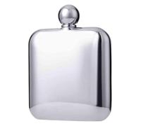 DQZRTUECA Botellas portátiles, Mini frasco cuadrado de acero inoxidable 304 6 oz con estuche cuero for licor(#1)