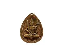 DQZRTUECA Colgante de Buda de latón antiguo con ocho guardianes del zodíaco chino, 48 x 35 x 3 mm, tallado a doble cara.