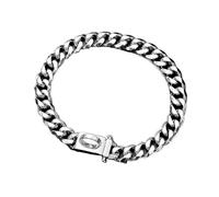 DQZRTUECA Collar de Cadena for Perro, Collar de Perro básico de Cadena Cubana de Metal de Acero Impermeable for Cachorro pequeño, Mascota Mediana y Grande(Silver,14inch)