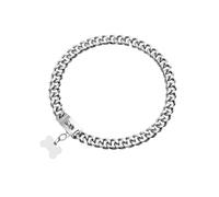 DQZRTUECA Collar for pasear Perros con Cadena de Acero Inoxidable Resistente de 10mm de Ancho, Collar de Entrenamiento masticable Resistente for Perros pequeños, medianos y Grandes(Silver,10 Inches)