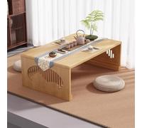 DQZRTUECA Conjunto de Altar y Vitrina Budista, Tamaños múltiples Multicolores Plegables japoneses de la Mesa té del Tatami Madera sólida(Wood Color,60 * 40 * 30cm)
