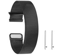 DQZRTUECA Correa de reemplazo de correa de correa de acero inoxidable de 20 mm de 20 mm con brazalete de barra de resorte de liberación rápida(Black,20mm)