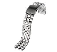 DQZRTUECA Correa de reloj, 16 mm 18 mm 20 mm Corcha de acero inoxidable plateado, pulsera de muñeca de pulsera de reemplazo de oro(Silver,20mm)