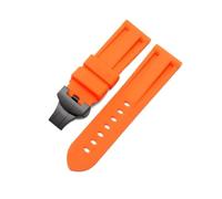 DQZRTUECA Correa de silicona suave para reloj de buceo, Correa de goma de 22 mm 24 mm 26 mm(Orange,24mm)