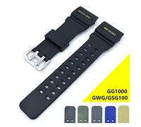 DQZRTUECA Correa de silicona suave para reloj de buceo, Correa de silicona for reloj G-Shock-1000, GWG-100, GSG-100, repuesto deportivo for hombre/5(Black)