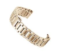 DQZRTUECA Mira la correa de la correa de la correa de la correa de acero inoxidable, con la barra de resorte de aguja de 12-24 mm(Rose,13mm)