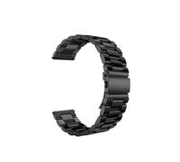 DQZRTUECA Mira la correa de la pulsera de metal sólido for la correa de los reloj(Black,22 mm)