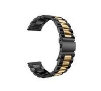 DQZRTUECA Mira la correa de la pulsera de metal sólido for la correa de los reloj(Black gold,22 mm)