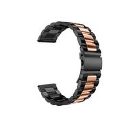 DQZRTUECA Mira la correa de la pulsera de metal sólido for la correa de los reloj(Black rose gold,22 mm)
