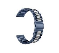 DQZRTUECA Mira la correa de la pulsera de metal sólido for la correa de los reloj(Blue silver,20 mm)