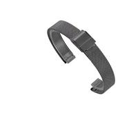DQZRTUECA Mira la correa de malla de malla de acero inoxidable accesorios for la correa de reemplazo de 8-22 mm de 8-22 mm(Black,18mm)