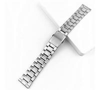 DQZRTUECA Mira la correa de metal de metal de reemplazo de acero inoxidable banda Ratio de la banda de muñeca plana de muñeca de muñeca plateada, plata, 12 14 16 18 20 22 mm /14 mm/plata GO(Silver,14