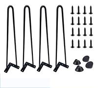 DQZRTUECA Patas de Horquilla de Hierro en Forma de V Negras 10-76 cm 4 Piezas(45cm)