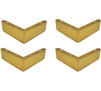 DQZRTUECA Patas de Repuesto for Muebles de Metal en Forma de L, Color Negro y Dorado, 3-8 cm, 4 Unidades(Gold a,3cm)