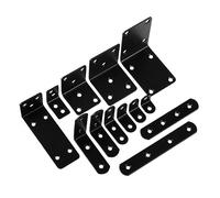 DQZRTUECA Soportes de esquina triangulares rectos en forma de L de acero inoxidable negro, varios tamaños(2pcs 40x40x41mm)