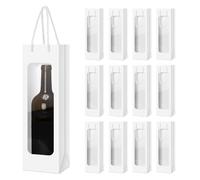 DQZSY Bolsa de regalo de vino con ventana transparente para regalos de boda, botella de vino con asas, bolsa de vino reutilizable con flores, bolsa de vino a granel para fiesta de Navidad, No.,