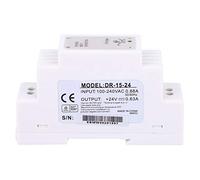 DR - 15-24 DIN fuente de alimentación de carril, fuente de alimentación conmutada 24 V 0,63 A 15 W, PWM modulación con baja ondulación, carcasa ignífuga, para armarios de control e industriales