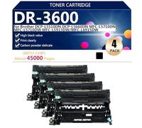 DR-3600 Unidad de Tambor de Alta Capacidad Compatible para Brother DCP-L5510DN DCP-L5660DN MFC-L5710DN MFC-L5710DW MFC-L5915DW MFC-L6915DW Impresoras, Varias Especificaciones Disponibles,Black-4 Pack