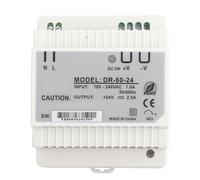 DR - 60-24 Fuente de alimentación de Salida única de 60 W y 24 V con Rail DIN, Fuente de alimentación conmutada AC/DC con protección contra sobrecarga, Montaje en Rail para