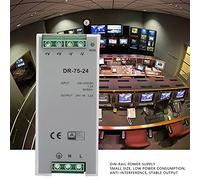 DR 75 24 Fuente de alimentación de riel DIN de Salida única de 24 V - Fuente de alimentación conmutada de CA CC de 75 W para Control Industrial, Equipos de iluminación y monitoreo