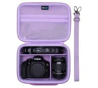 DR·AMIU Funda para cámara compatible con Canon EOS Rebel T7, R100, R50, R6, R8, R5, R7, 90D, 5D Mark IV, Sony, cámara Nikon, lente, trípode, con correa para el hombro y 4 divisores de fotos, bolsa de