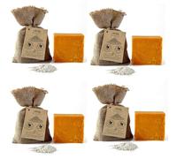 Dr.Ancient Barra de Jabón de Ácido Kójico Orgánico Natural Vegano Tradicional Hecho a Mano Antiguo - Antienvejecimiento, humectante- Absolutamente Sin Químicos Jabón Puro Natural 140g (Paquete de 4)