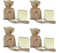 Dr.Ancient Barra de Jabón de Leche de Burra, Orgánico, Natural, Tradicional Hecho a Mano Antiguo - Antienvejecimiento Aclarador de la Piel, Hidratante - Sin Químicos 140 g (Paquete de 4)