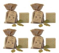 Dr.Ancient Jabón de Alepo con Aceite de Laurel%40 y Aceite de Oliva%60 Orgánico, Natural, Vegano, Tradicional, Hecho a Mano, Antibacterial, Psoriasis, Reduce la Resequedad 140 g (Paquete de 4)