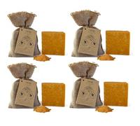 Dr.Ancient Jabón de Azufre, Orgánico Natural Vegano Tradicional Hecho a Mano Antiguo - Antibacteriano, Eficaz Para el Acné - Absolutamente Sin Químicos Jabón natural puro 140 g (Paquete de 4)