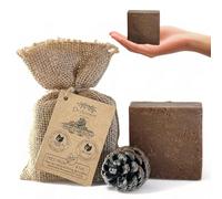 Dr.Ancient Jabón negro con alquitrán de pino, orgánico natural vegano tradicional hecho a mano antiguo - antibacteriano, antifúngico, acné, eczema, picazón de la piel 140 g (Paquete de 1)