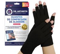Dr. Arthritis Guantes Artritis Desarrollados por Médicos - Sin Dedos, Alivio de Síntomas de la Enfermedad de Raynaud y Túnel Carpiano - Incluye Manual Sanitario [Talla L, 1 Par]