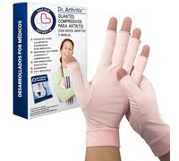 Dr. Arthritis Guantes de compresión de cobre para mujeres y hombres, guantes para el túnel carpiano, soporte para el dolor y la artritis (M, Rosa)