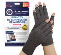 Dr. Arthritis Muñequera Tendinitis Pulgar Desarrollados Por Médicos - Guantes Sin Dedos De Compresión Para Artritis, Raynaud Y Túnel Carpiano - Incluye Manual Médico (Talla L, 1 Par)