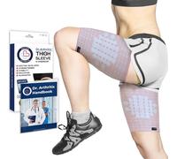 Dr. Arthritis Muslera Transpirable Desarrollada por Médicos - Soporte para Isquiotibiales, Ingles y Piernas, con Manual Sanitario Incluido (1 Par, Rosa, M)