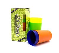 Dr. Bauer Vaso para cepillo de dientes, vaso para enjuague bucal para niños y adultos, paquete con 4 vasos