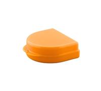 Dr. Bauer's Estuche para aparatos dentales, estuche KFO, estuche de almacenamiento higiénico para aparatos dentales, prótesis, con orificios de ventilación, naranja, 2,70 cm, Sencillo