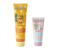 Dr. Bauer's Pasta de dientes First Love Sweet Berries de 50 ml y Fruits of Love Fruit Splash de 90 ml, pasta de dientes suave para bebés y pasta de dientes familiar en paquete