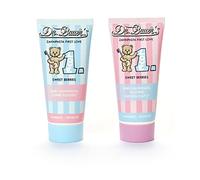 Dr. Bauer's Pasta de dientes, pasta de dientes para bebés, pasta de dientes infantil First Love Sweet Berries Set 1 x con flúor y 1 x sin flúor (2 x 50 ml)