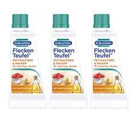 Dr. Beckmann Fleckenteufel grasas y salsas, quitamanchas especial contra manchas de grasa, manchas de chocolate, etc. 3 x 50 ml