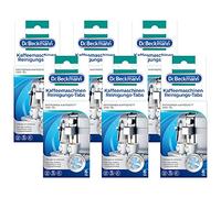 Dr. Beckmann Pastillas de limpieza para máquinas de café, elimina la grasa y el aceite del café, con oxígeno activo, 6 unidades (6 x 6 pastillas)