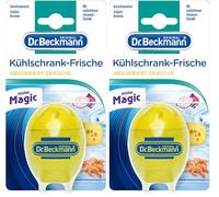 Dr. Beckmann Refrigerator Fresh | Desodorante para nevera | Neutraliza eficazmente los olores | con extracto de lima natural y alcohol orgánico | 40 g (Paquete de 2)