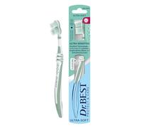 Dr.BEST Cepillo de dientes ultrasensible (1 unidad), con tecnología DualSoft: combinación especial de nanorcerdas ultrasuaves y cerdas muy cómodas para dientes sensibles al dolor.