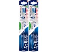 Dr.BEST Interdent Aktiv - Cepillo de dientes duro (1 unidad) para una limpieza profunda hasta los espacios interdentales (Paquete de 2)