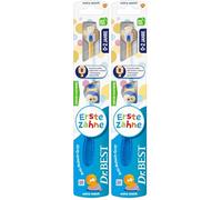 Dr.BEST Primer cepillo de dientes suave, desde el primer diente, 1 unidad (Paquete de 2)